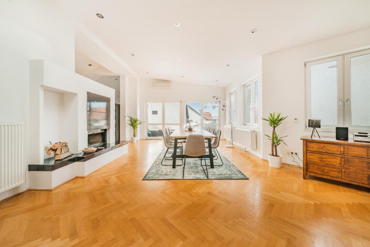 Penthouse Apartment - Sauna - Terrasse - Kamin - Ac Wien Eksteriør billede