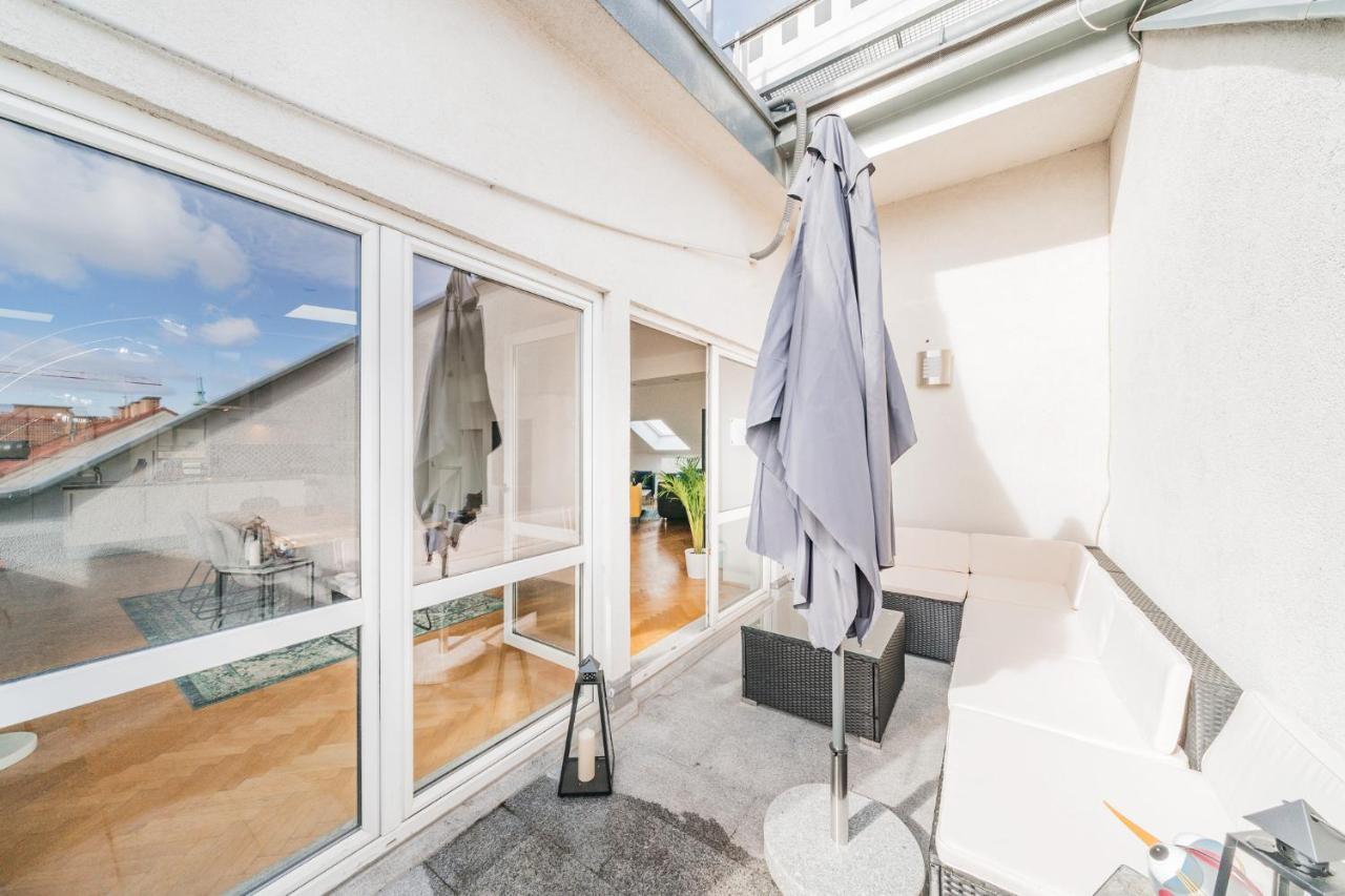 Penthouse Apartment - Sauna - Terrasse - Kamin - Ac Wien Eksteriør billede