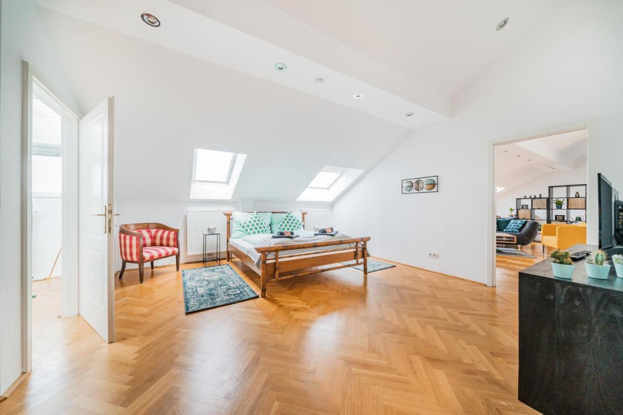 Penthouse Apartment - Sauna - Terrasse - Kamin - Ac Wien Eksteriør billede